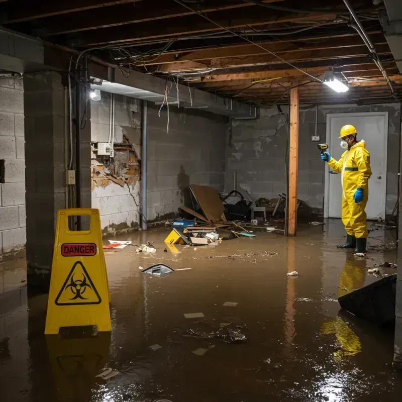 Flooded Basement Electrical Hazard in Jenkins County, GA Property